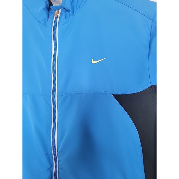 Nike Women's Medium Full Zip Blue Blue Black Running Jacket Zippered Pockets EUC - Picture 3 of 9